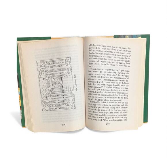 "The Hobbit, or There and Back Again" by J.R.R. Tolkien Hardback Book - Picture 7 of 8